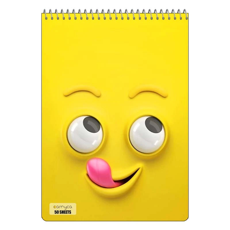 دفتر نقاشی 50 برگ سیمی کارنیکا طرح ایموجی Emoji کد 32845