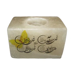 شمعدان سنگ نمک مدل مکعب کد 20001