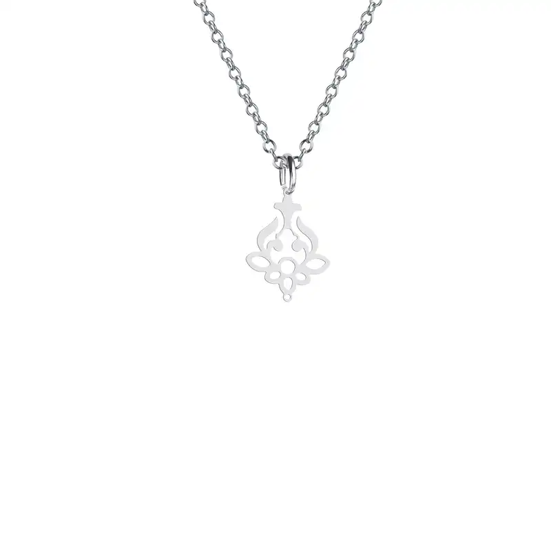 گردنبند نقره زنانه هایکا مدل گل نیلوفر کد n.ha2-210