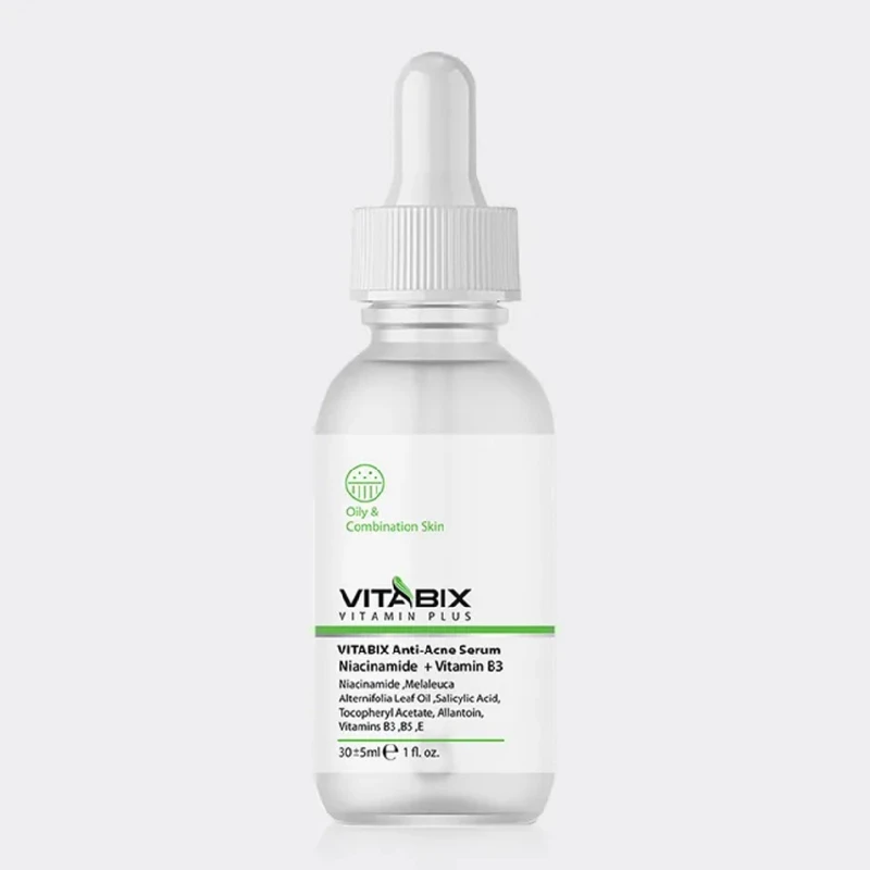 سرم ضدجوش پوست ویتابیکس مدل Vitamin plus مناسب برای پوست های چرب و مختلط حجم 30 میلی لیتر