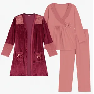 ست 3 تکه لباس راحتی زنانه مدل MG777