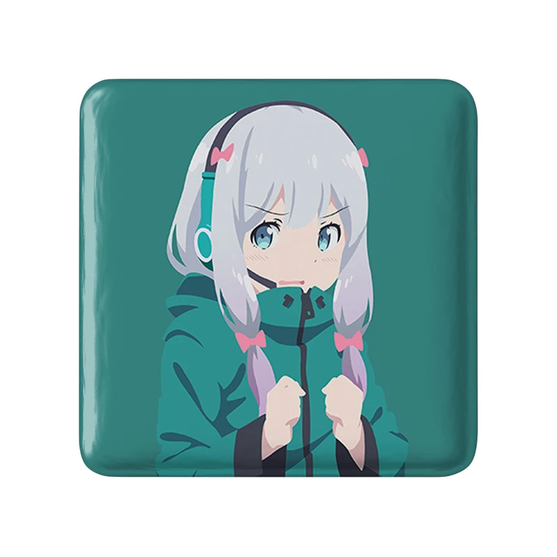 مگنت خندالو طرح ساگیری انیمه ارومانگا سنسی Eromanga Sensei  مدل مربعی کد 22715