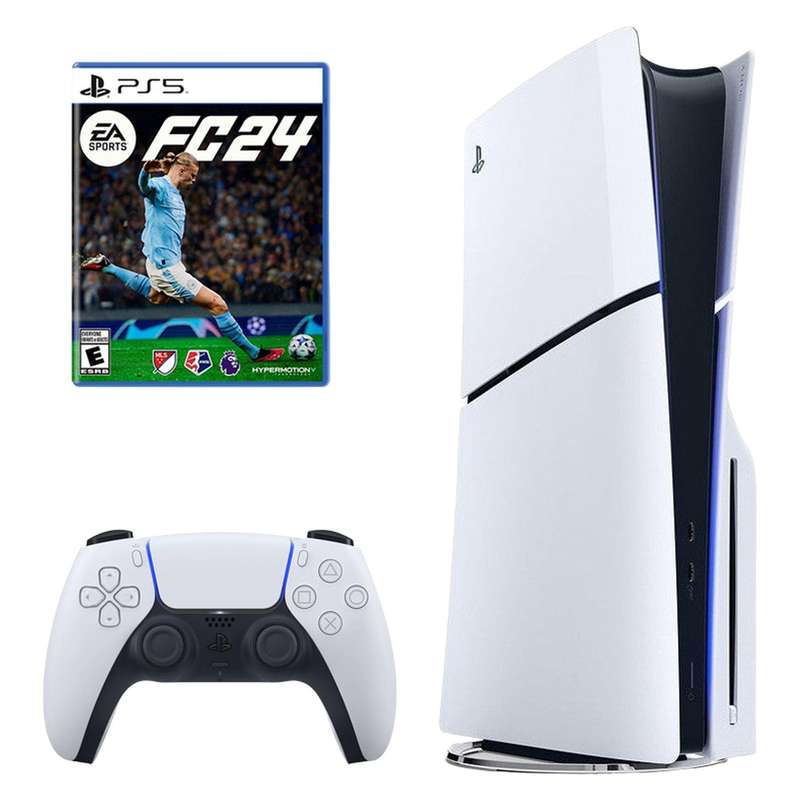 کنسول بازی سونی مدل PlayStation 5 Slim ظرفیت یک ترابایت ریجن 2000 آسیا به همراه بازی EA Sports FC 24 کنسول بازی سونی مدل PlayStation 5 Slim ظرفیت یک ترابایت ریجن 2000 آسیا به همراه بازی EA Sports FC 24