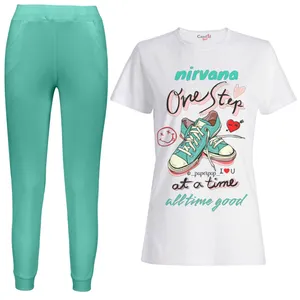 ست تی شرت و شلوار دخترانه مدل 121