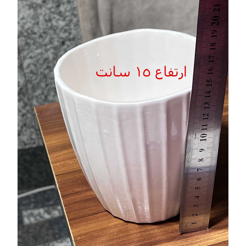 گلدان سرامیکی مدل شیاری کد 01