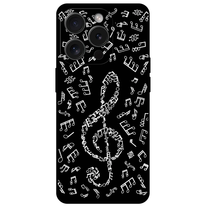 کاور مگافون طرح نوت موسیقی مدل 1370 مناسب برای گوشی موبایل اپل iPhone 15 Pro