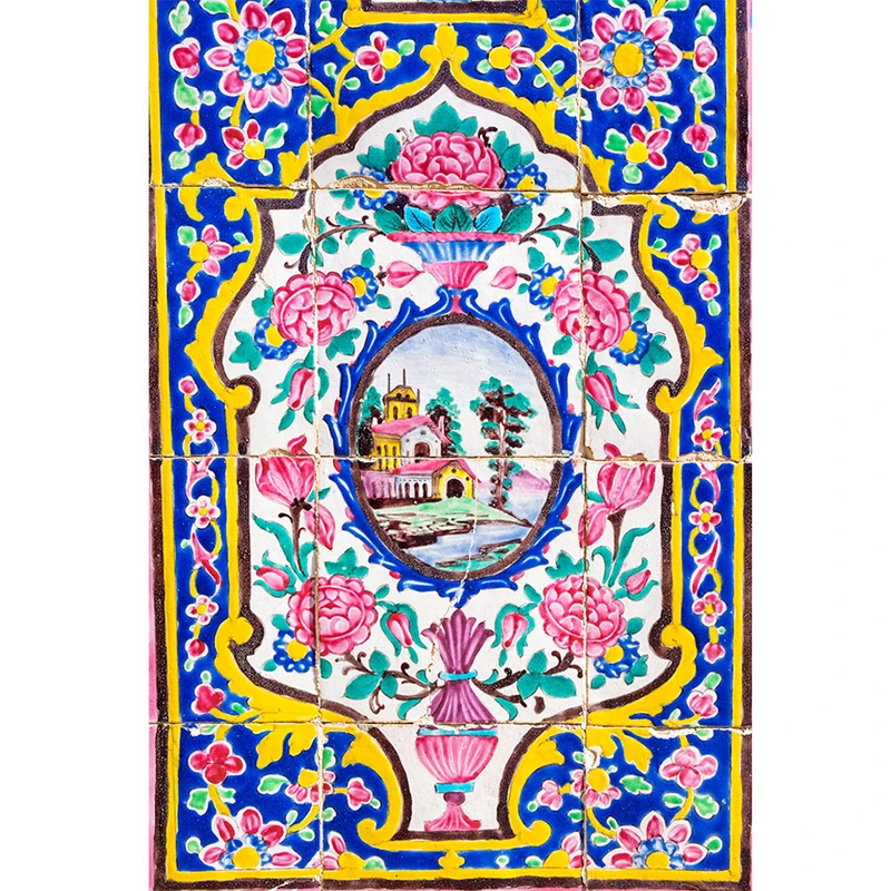 تابلو شاسی مدل کاشی کاری و نقوش اسلیمی کد 022