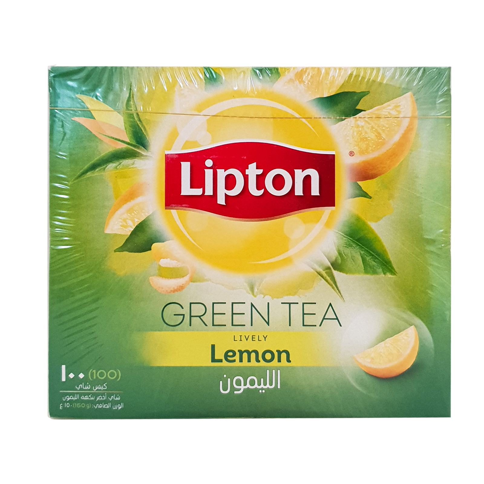 چای سبز کیسه ای لیپتون طعم لیمویی - 100 عددی