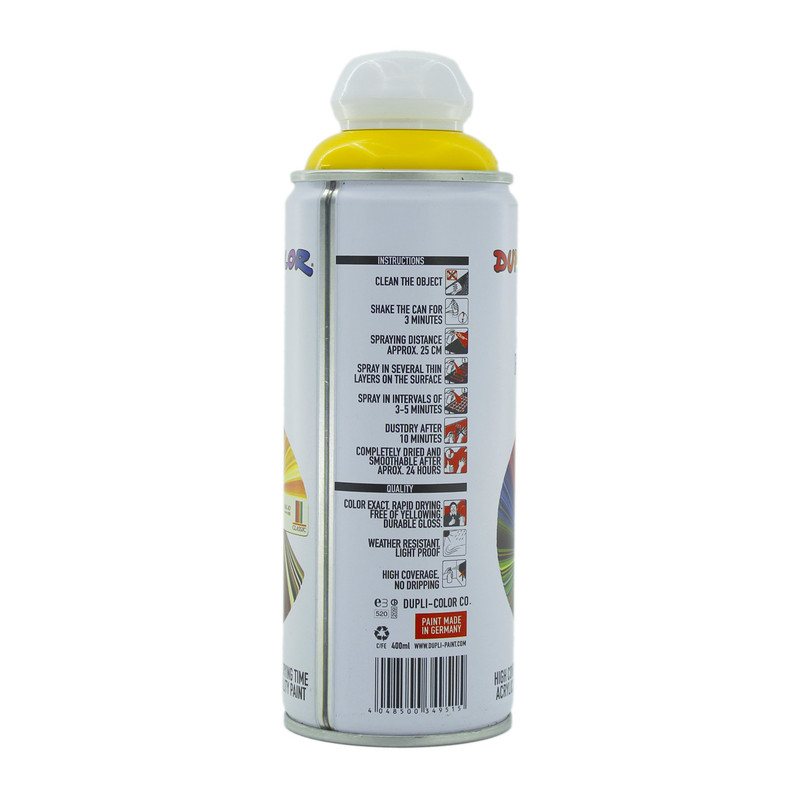 اسپری رنگ زرد دوپلی کالرمدل RAL1018 حجم 400 میلی لیتر