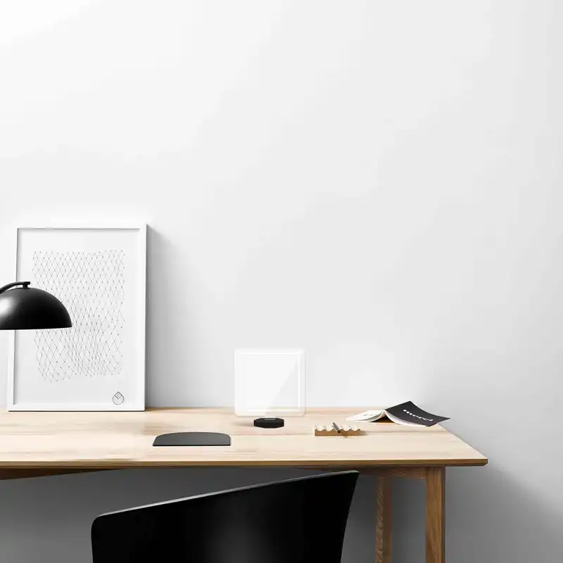 چراغ رومیزی مدل ریموت دار SQUARE-GL_WHT-GLASS