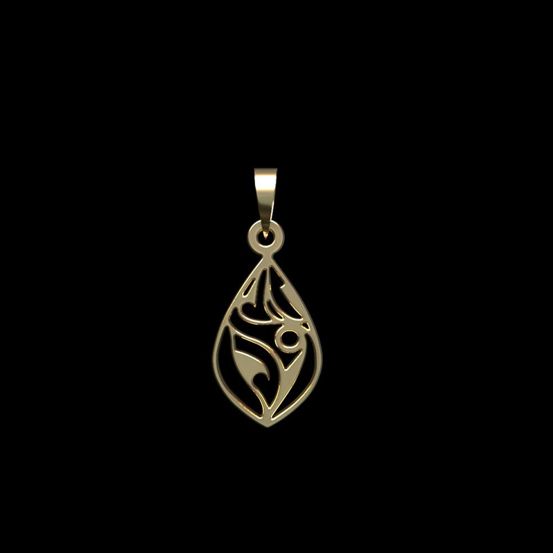 آویز گردنبند طلا 18 عیار زنانه مدوپد مدل اشک کد PA1-10710