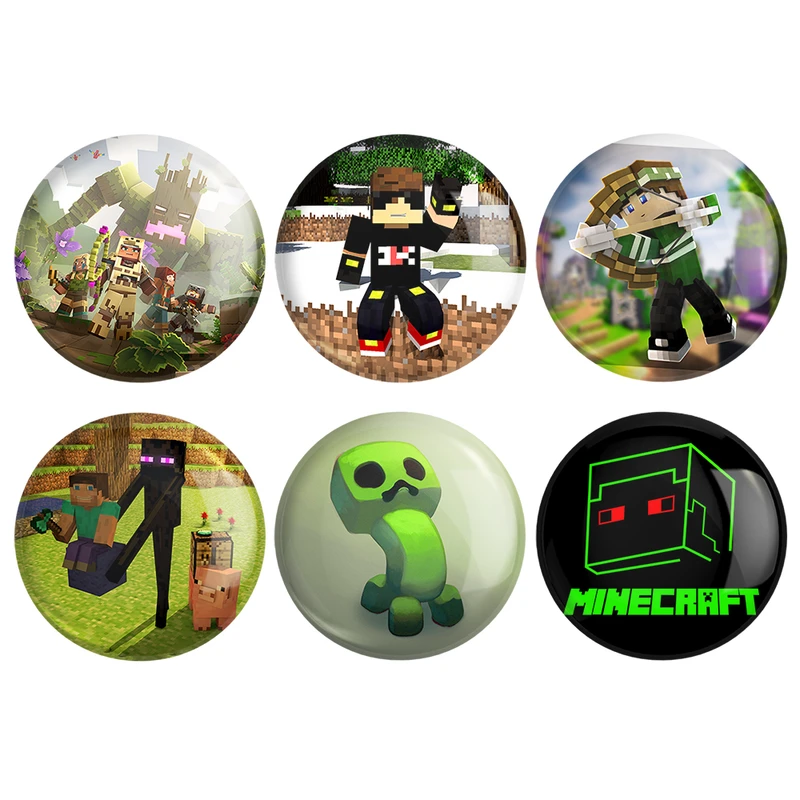 مگنت خندالو طرح بازی ماینکرافت Minecraft کد 1437B مجموعه 6 عددی
