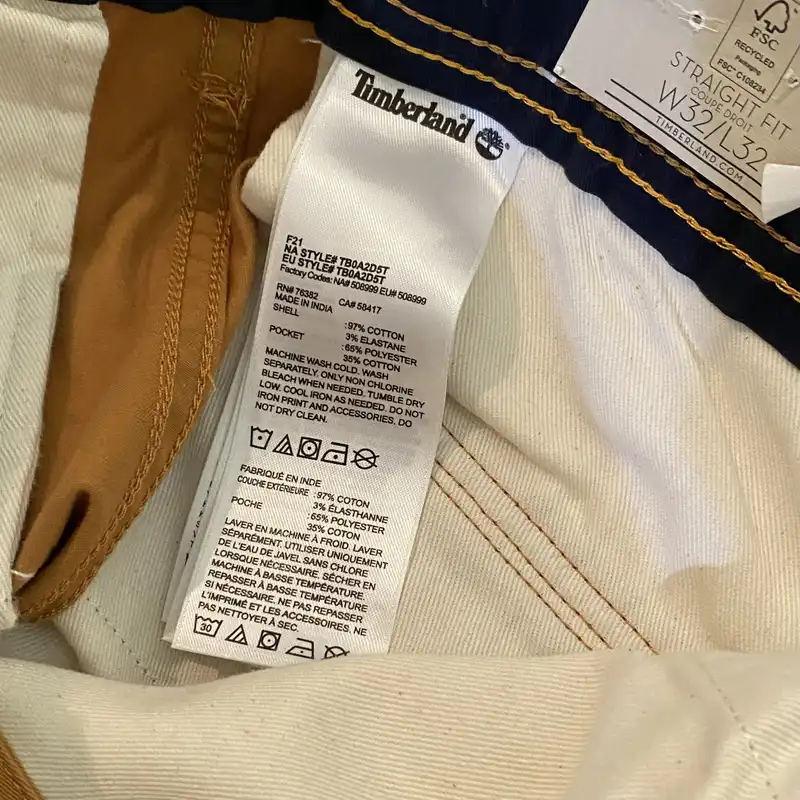 شلوار مردانه تیمبرلند مدل Straight Fit TB0A2D5T