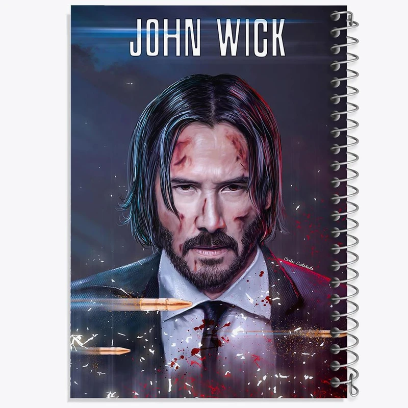 دفتر شطرنجی 50 برگ خندالو طرح جان ویک John Wick کد 2950