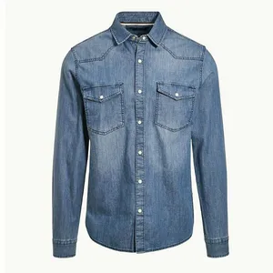 پیراهن جین آستین بلند مردانه سلیو مدل HERREN