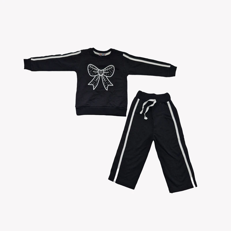 ست بلوز و شلوار راحتی دخترانه مدل پاپیون