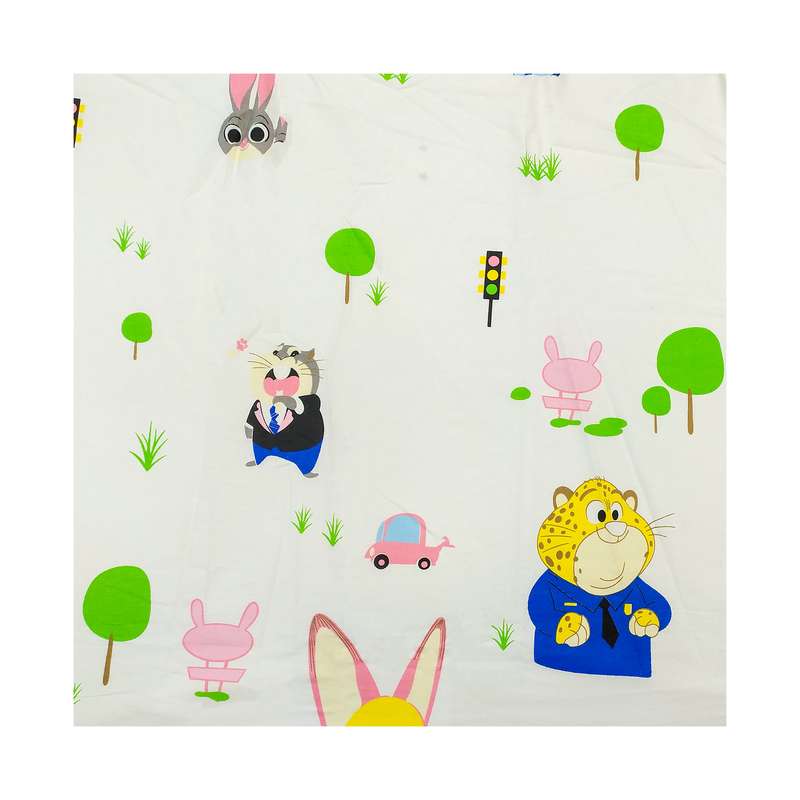 ملحفه آدنو مدل زوتوپیا کد IR83 یک نفره سایز 140x250 سانتی متر
