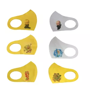 ماسک پارچه‌ای بچگانه مدل فانتزی مجموعه 6 عددی 