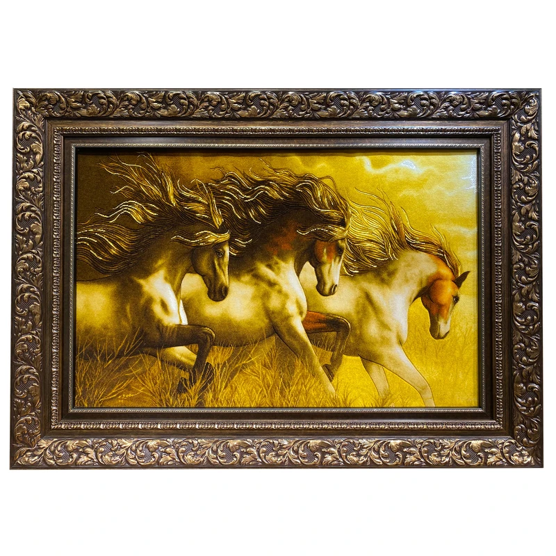 تابلو فرش دستبافت طرح اسب کد ۴۸۹۳۹۷۴