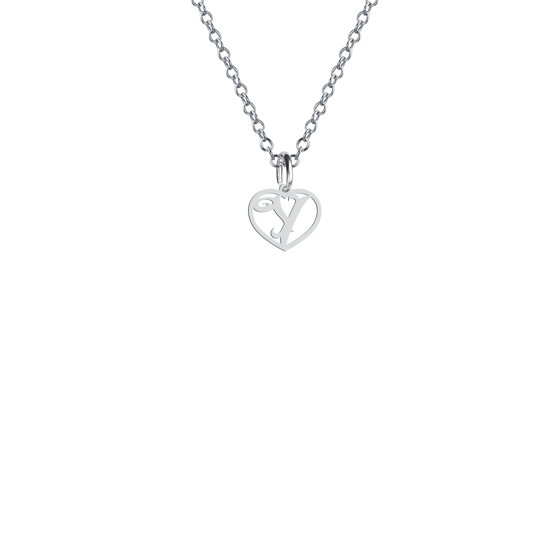 گردنبند هایکا طرح قلب و حرف y مدل s.ha2-781