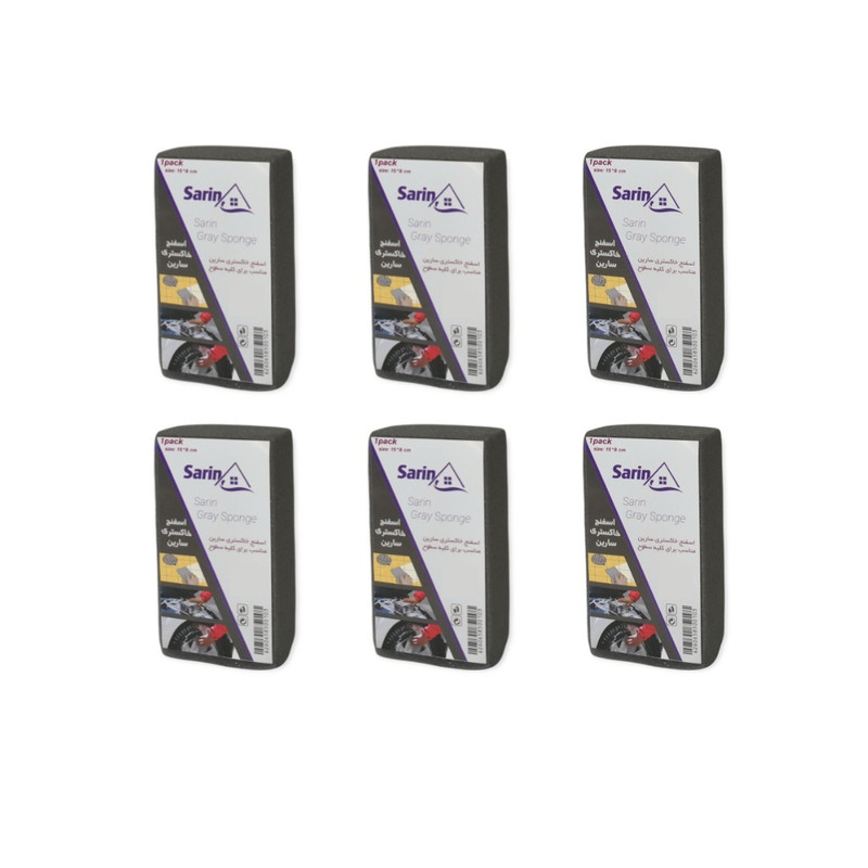 اسفنج همه کاره سارین مدل GTW بسته 6 عددی