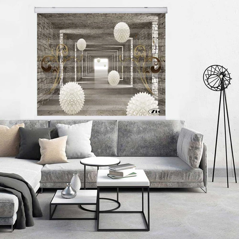 پرده زبرا زیو کد 3D1224 سایز 150x200 سانتی متر