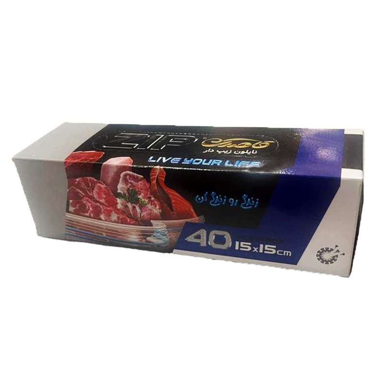 کیسه زیپ دار مدل Ga-15x15 بسته 40 عددی