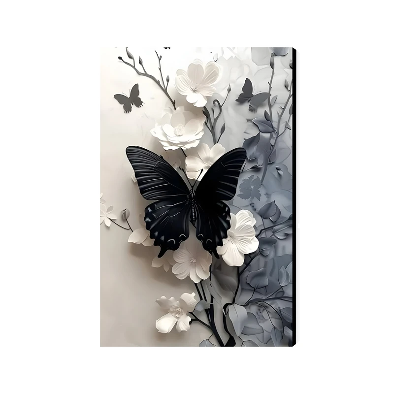 تابلو شاسی عرش مدل فانتزی گل زیبا و پروانه کد As3214