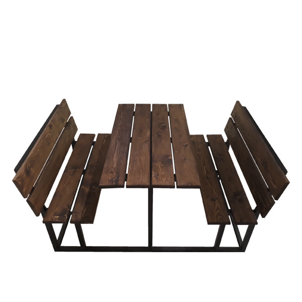 نیمکت مدل چوب و فلز