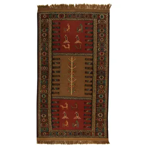 گلیم دستبافت دو متری کد 990810