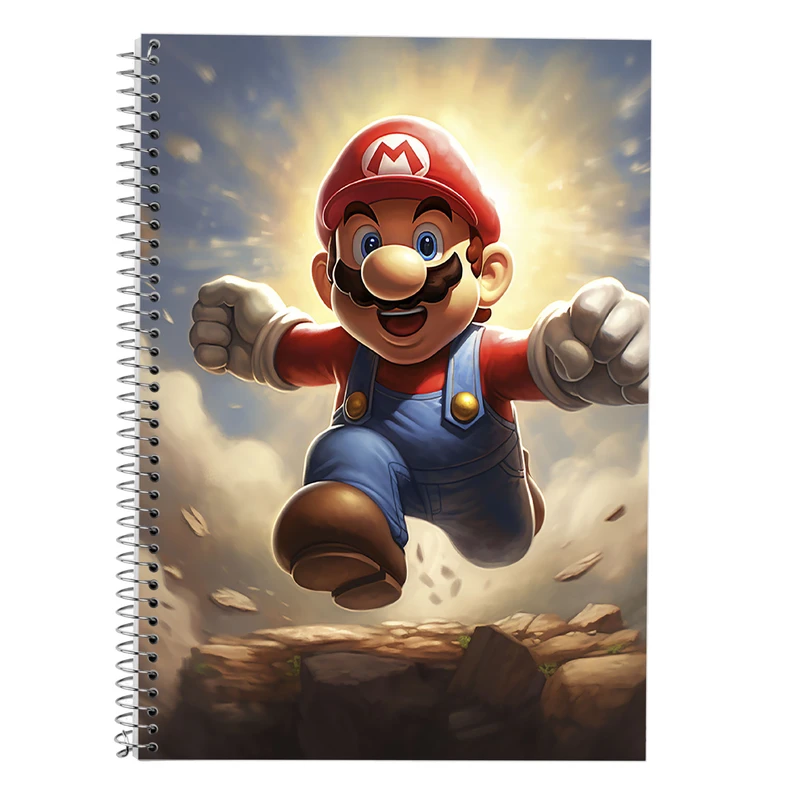 دفتر زبان 50 برگ مدوپد مدل دوخط طرح سوپرماریو super mario کد DF2856
