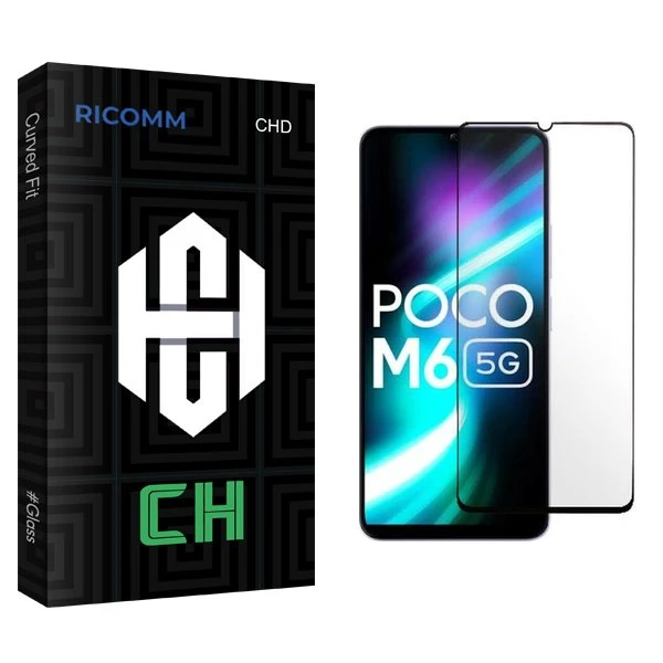 محافظ صفحه نمایش شیشه ای ریکام مدل CH مناسب برای گوشی موبایل شیائومی Poco M6