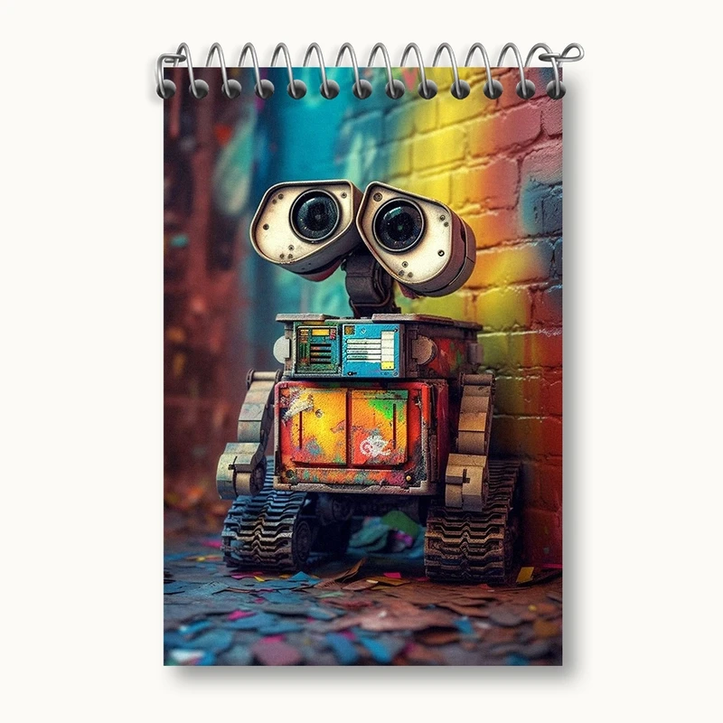 دفتر یادداشت 50 برگ خندالو مدل وال ای (WALL-E) کد F1961