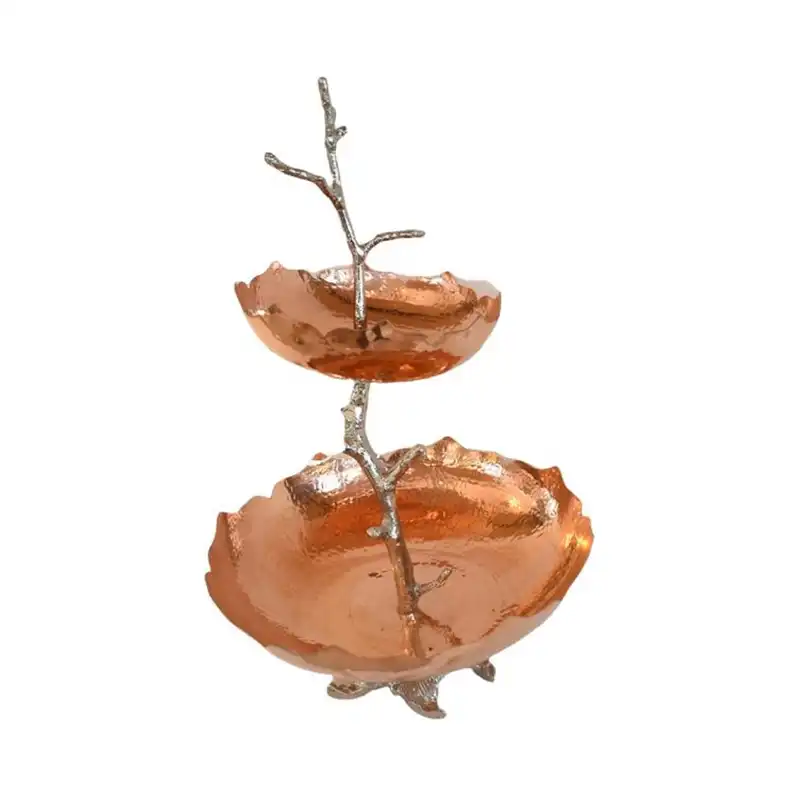 میوه خوری مسی مدل دو طبقه کد ma205