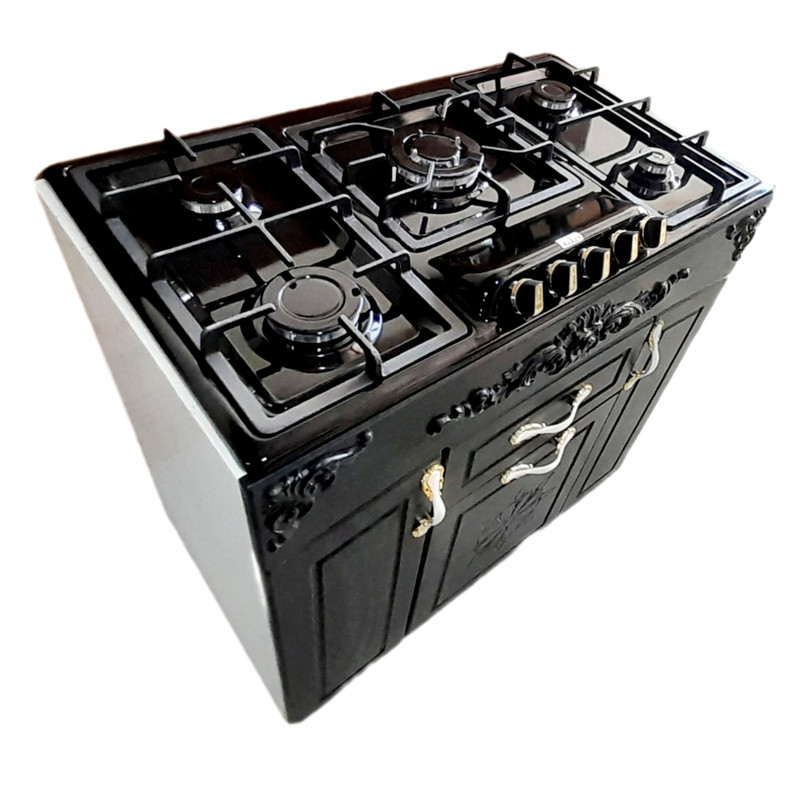 اجاق گاز 5 شعله هاکان مدل اجاق گاز چهار درب صفحه لعابی اپکسی کوهان دار