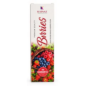 عود دستساز کایناز مدل berries | رایحه توت فرنگی و بلوبری بسته ۳۰ عددی