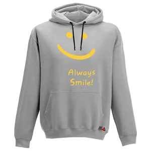 هودی زنانه مدل  SMILE کد T02 رنگ طوسی