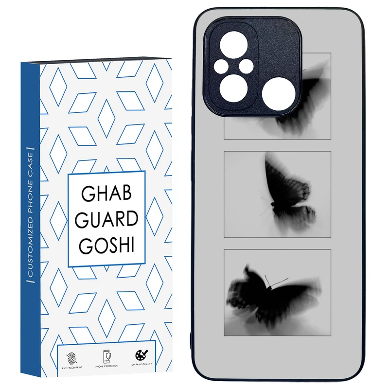 کاور قاب گارد گوشی طرح پروانه کد TPU-178 مناسب برای گوشی موبایل شیائومی REDMI 12C / POCO C55