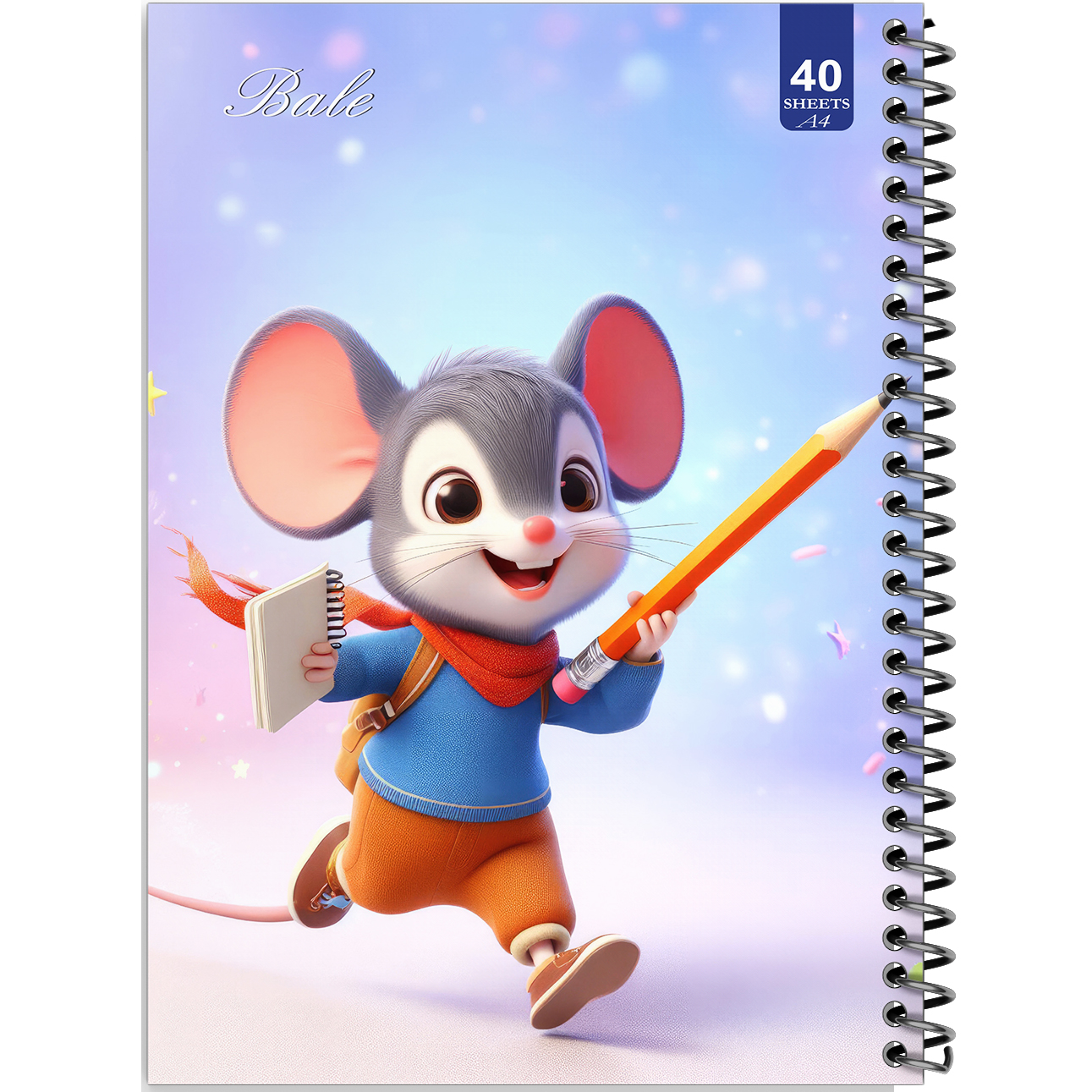 دفتر نقاشی 40 برگ انتشارات بله طرح موش کوچولوی نقاش کد A4-K269