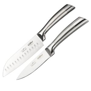 چاقو اشپزخانه جی فی نی کد G-1-SANTAKU مجموعه 2 عددی