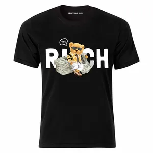 تی شرت آستین کوتاه مردانه پرینتینگ لند مدل RICH TEDDY کد P144