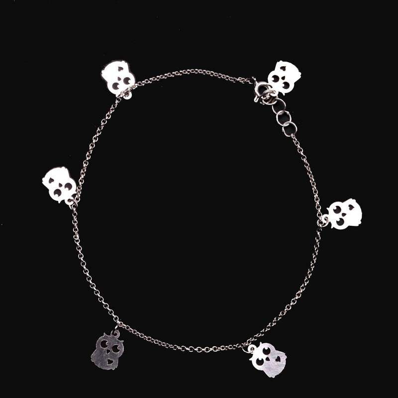 پابند نقره زنانه مدل جغد