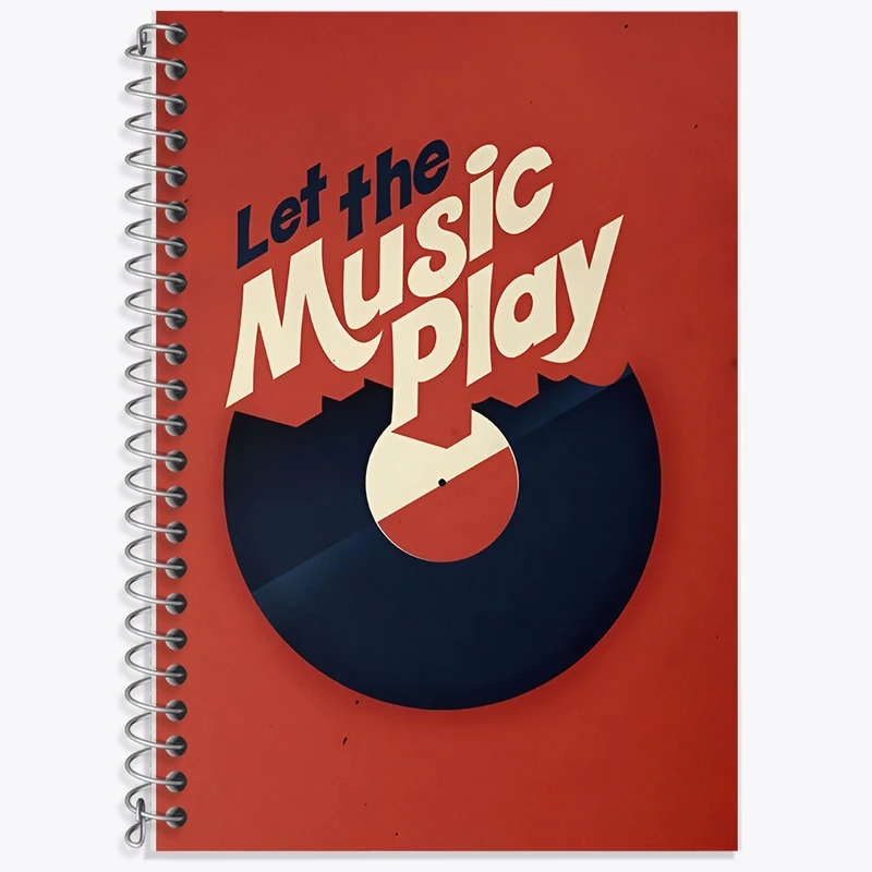دفتر لغت 50 برگ خندالو طرح Let The Music Play کد F7456