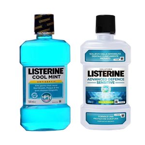 دهان شویه لیسترین مدل Sensitive - Cool Mint حجم 500 میلی لیتر بسته 2 عددی