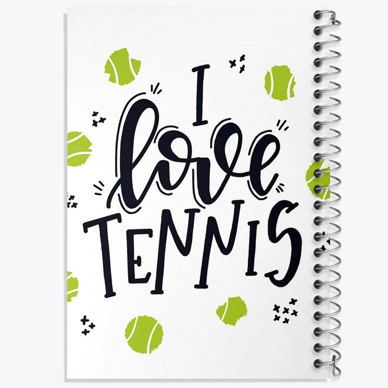 دفتر ژورنال نویسی 50 برگ خندالو مدل نقطه ای طرح تنیس Tennis کد 26633