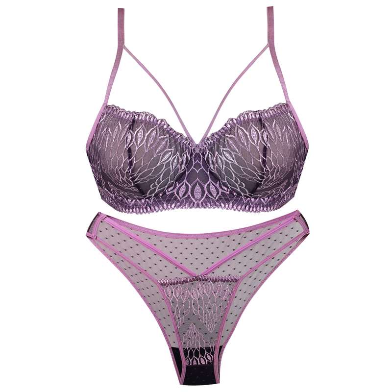 ست شورت و سوتین زنانه کارنا رز مدل فنردار کد 3380 رنگ بنفش