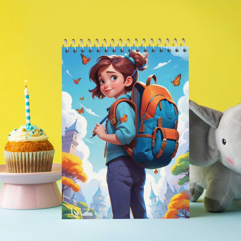 دفتر یادداشت 50 برگ کایرا مدل دختر مدرسه