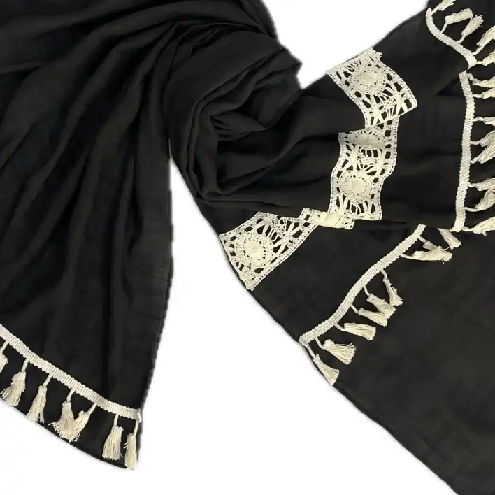 شال زنانه مدل حاشیه دار بهاره