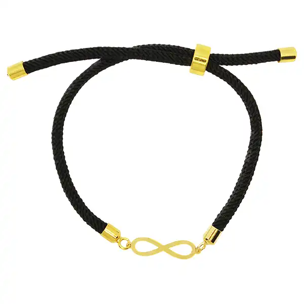 دستبند طلا عیار 18 زنانه مدل بینهایت