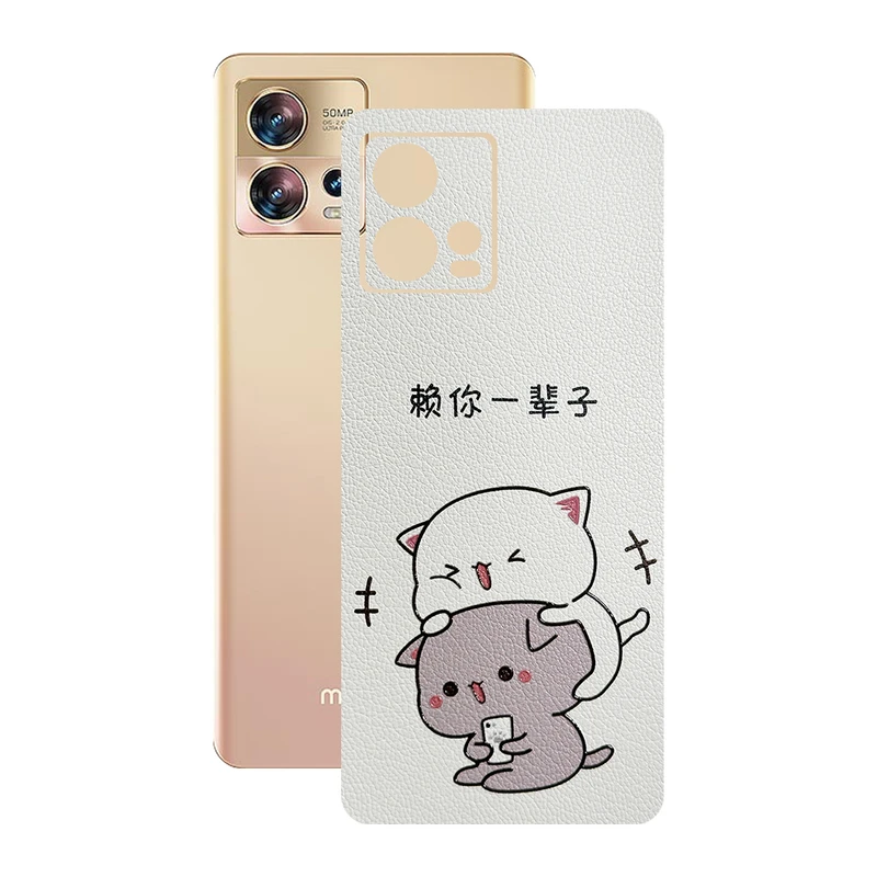 برچسب پوششی ریمکس مدل Leth طرح گربه موچی مناسب برای گوشی موبایل موتورولا Edge 30 Fusion